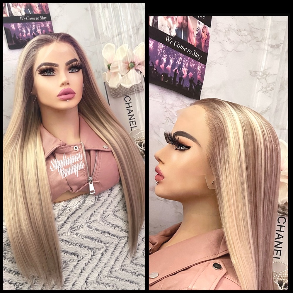 Human Hair Blended Lace Front Wig